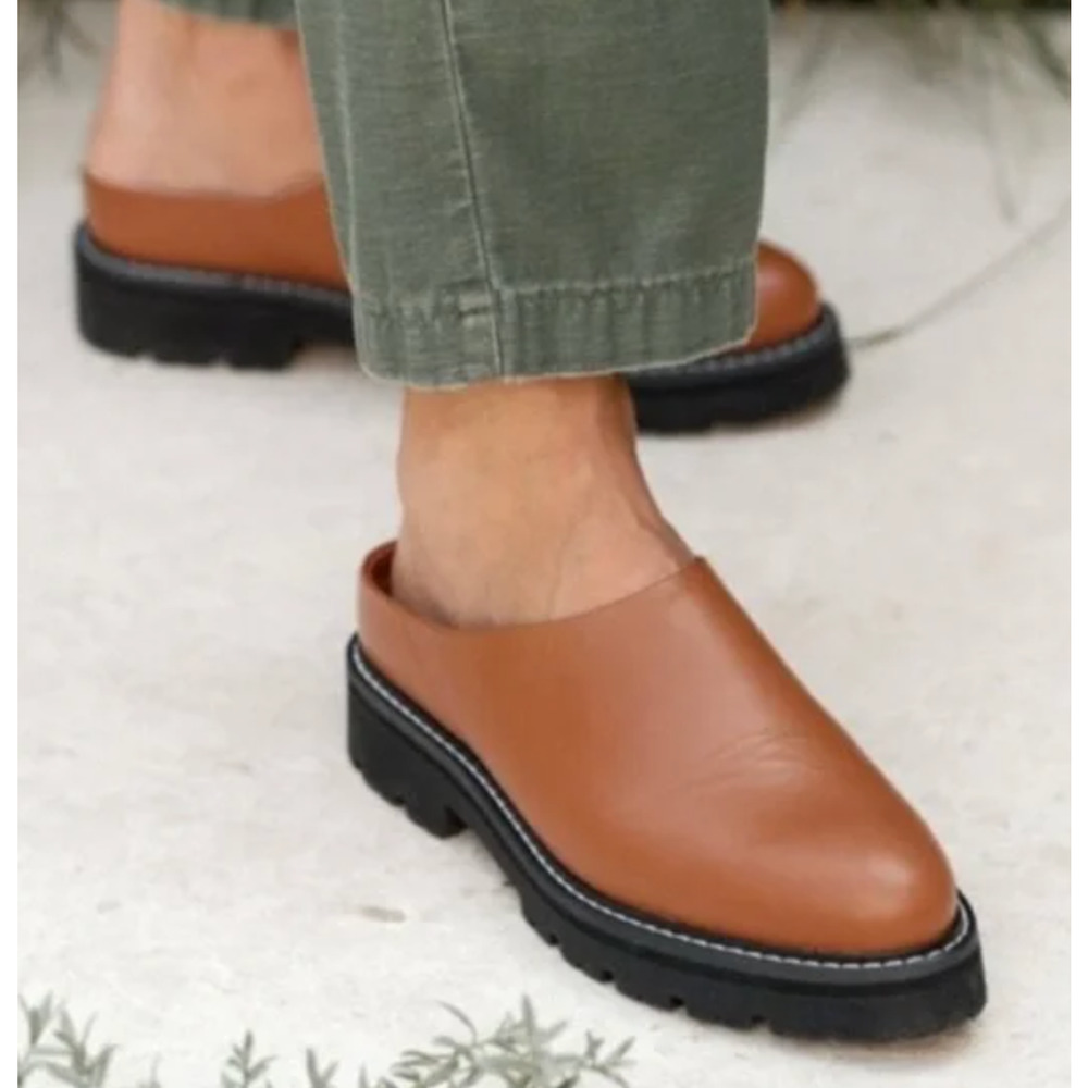 NEW Jenni Kayne Leather Lug Mule Canyon Size 41 - Picture 1 of 6